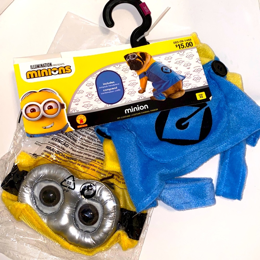 New Minions Dog Costume XS